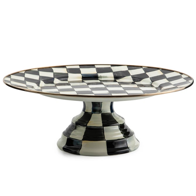Courtly Check Large Pedestal Platter - {current_domain}