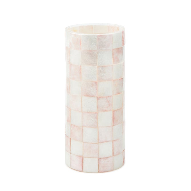 Rosy Check Capiz Small Vase - {current_domain}
