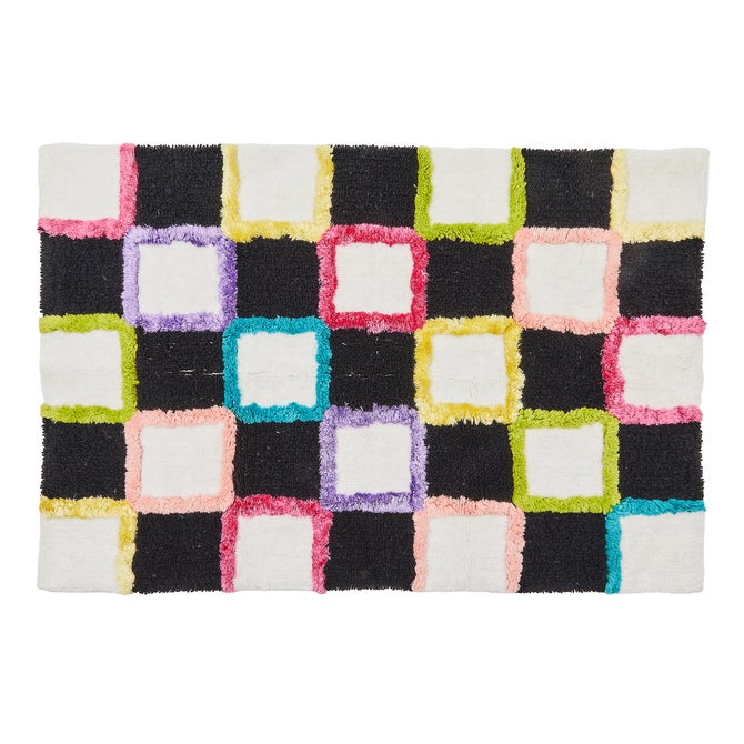 Check Multi Color Bath Rug - {current_domain}