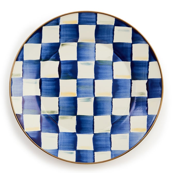 Royal Check Dinner Plate - {current_domain}