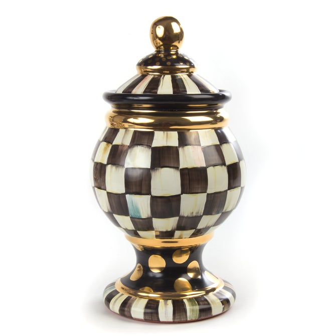 Courtly Check Ceramic Globe Canister - {current_domain}