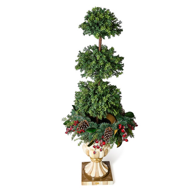 Boxwood Triple Ball Topiary Urn Filler - {current_domain}