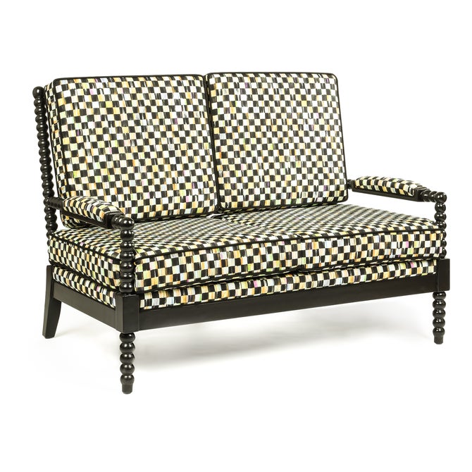 Spindle Check Outdoor Loveseat - {current_domain}