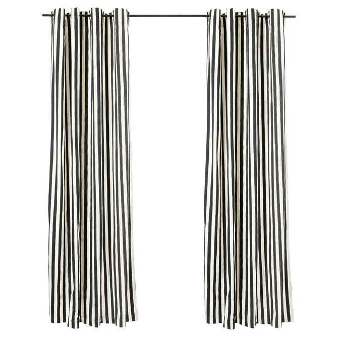 Courtly Stripe Grommet Top Curtain Panel - {current_domain}
