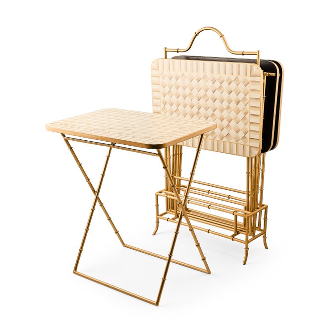 Mocha Check Cocktail Trays, Set of 4 - {current_domain}