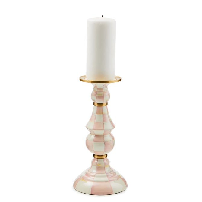 Rosy Check Large Pillar Candlestick - {current_domain}