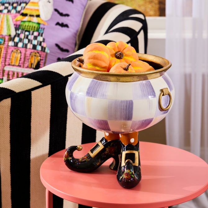 Halloween Fergal Violet Check Cauldron - {current_domain}