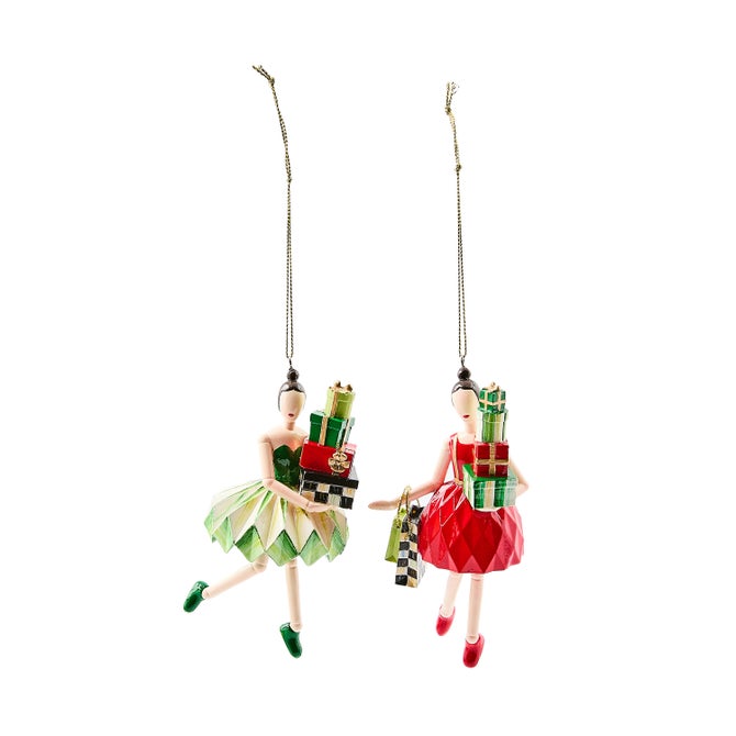 Check It Out Shopper Lady Ornaments, Set of 2 - {current_domain}