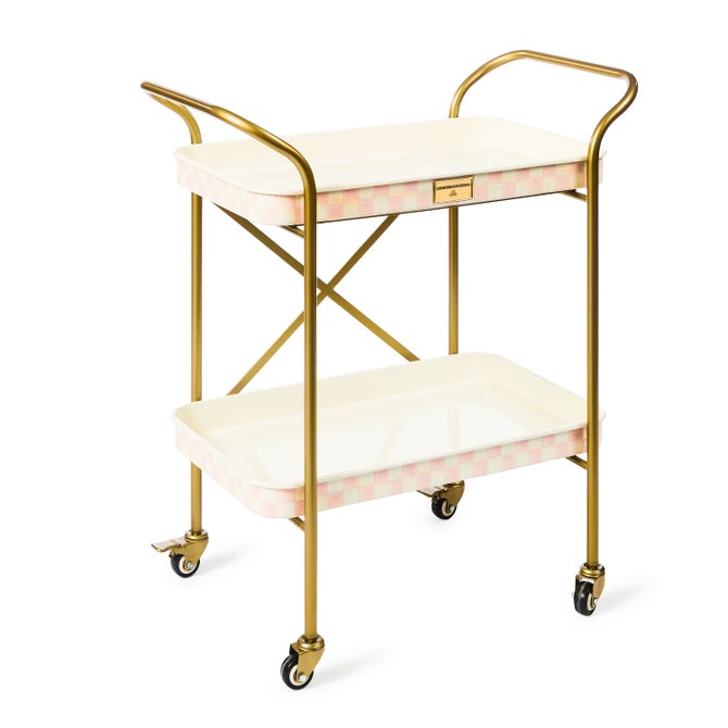 Rosy Check 2-Tier Kitchen Cart - {current_domain}