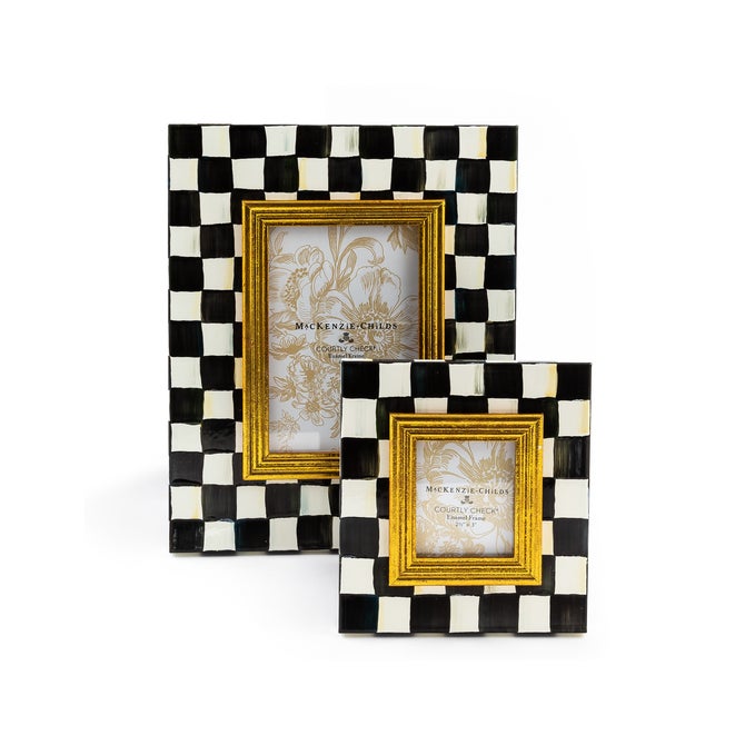 Courtly Check Enamel Frames, Set of 2 - {current_domain}