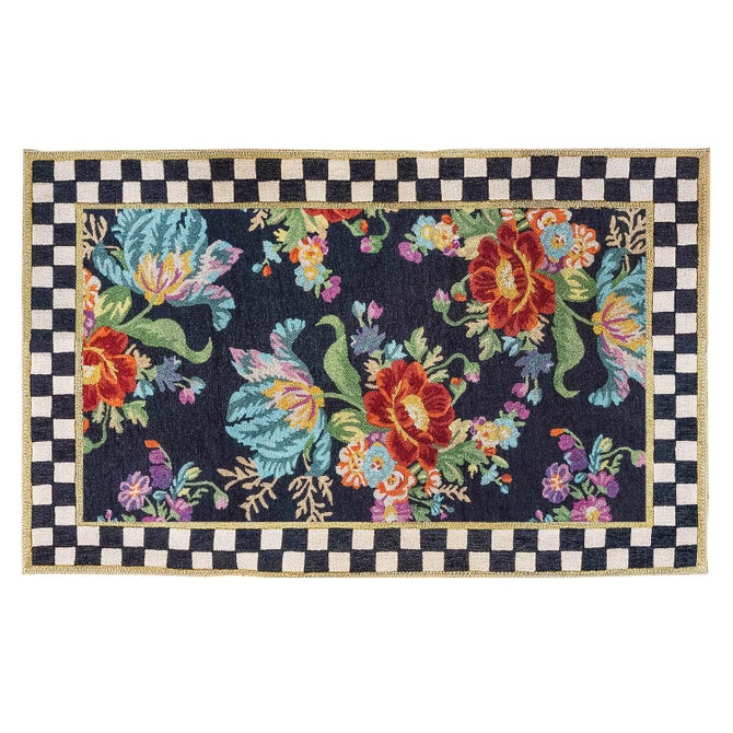 Flower Market Washable Rug - {current_domain}
