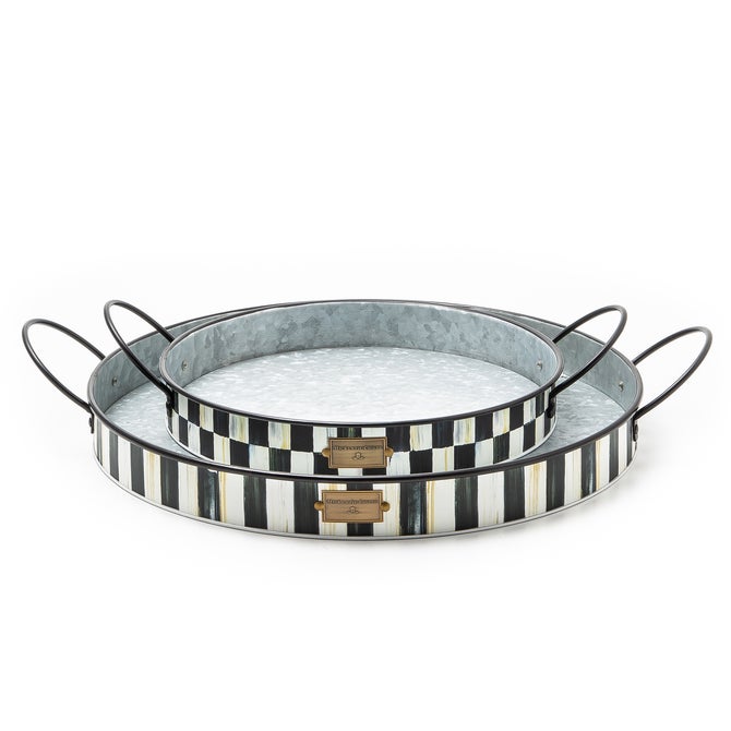 Spectator Galvanized Serving Trays, Set of 2 - {current_domain}