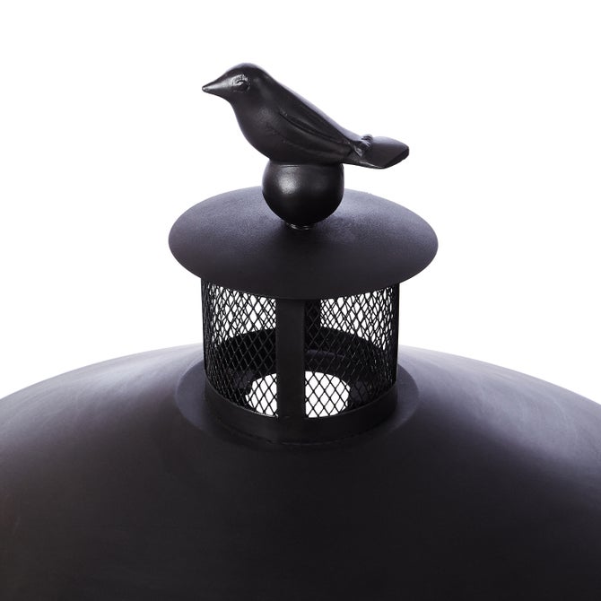 Bird on Ball Chimney Fire Pit - {current_domain}