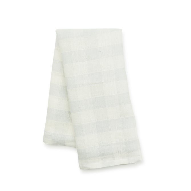 Grey Check Linen Dish Towel - {current_domain}