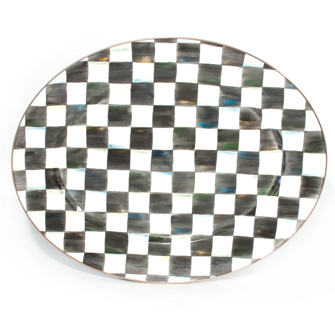 Courtly Check Large Oval Platter - {current_domain}