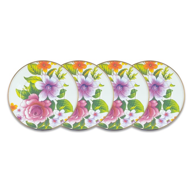 White Flower Market White Salad Plates, Set of 4 - {current_domain}