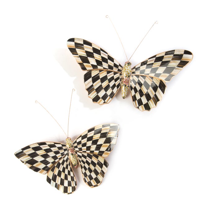 Courtly Check Butterfly Duo Wall Decor - {current_domain}
