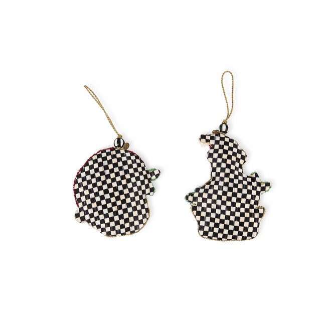 Holiday Beaded Santa & Snowman Ornaments, Set of 2 - {current_domain}