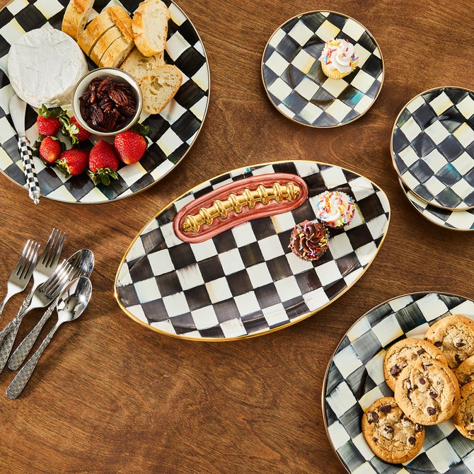 Courtly Check Football Platter - {current_domain}