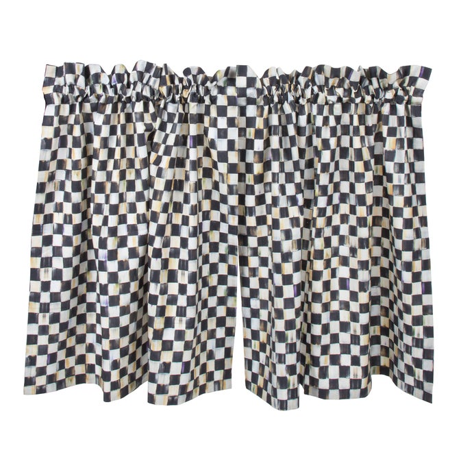 Courtly Check Cafe Curtains, Set of 2 - {current_domain}