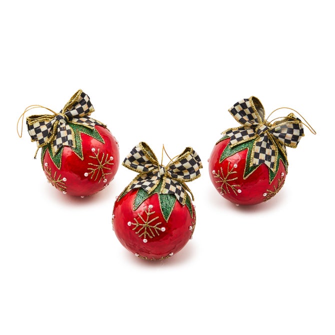 Cozy Christmas Capiz Ball Ornaments, Set of 3 - {current_domain}