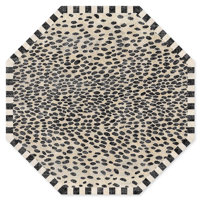 Snow Leopard 6' Octagon Washable Rug - {current_domain}