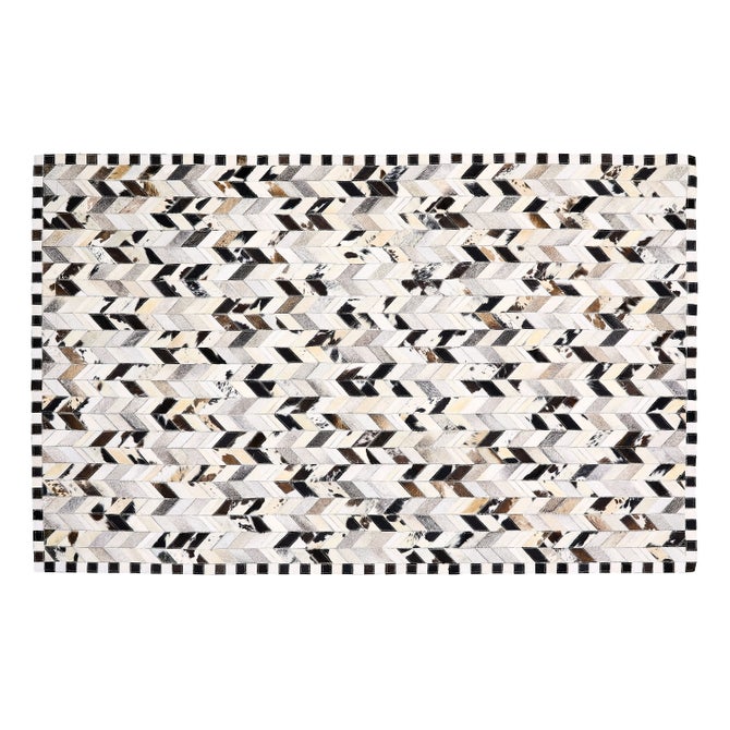 Black Herringbone Hair on Hide 5' x 8' Rug - {current_domain}