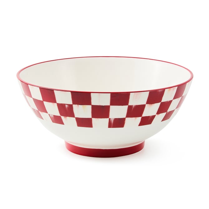 Cherry Check Serving Bowl - {current_domain}