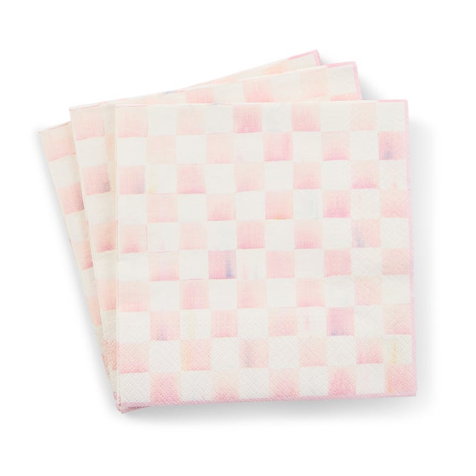 Rosy Check Luncheon Paper Napkins - {current_domain}