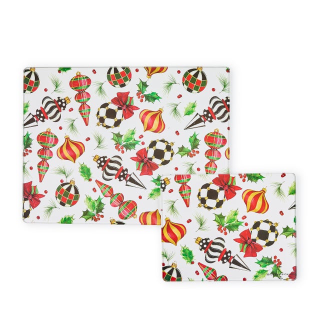 Deck the Halls Glass Cutting Board, Set of 2 - {current_domain}