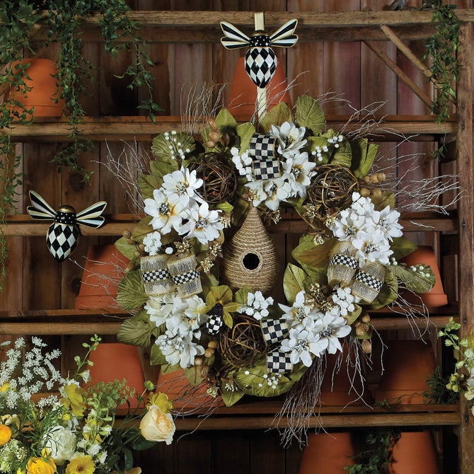 Courtly Check Bee Wall Decor - {current_domain}