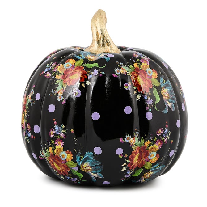 Black Flower Market Medium Pumpkin - {current_domain}