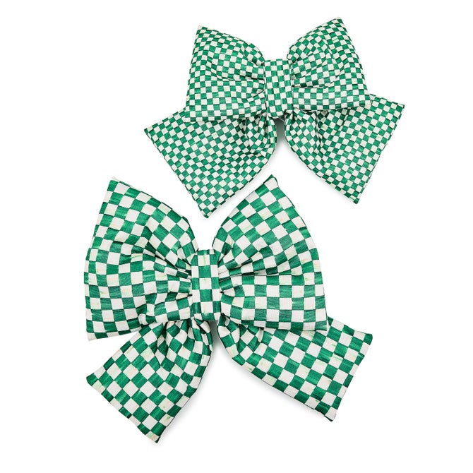 Green Check Medium Bow - {current_domain}