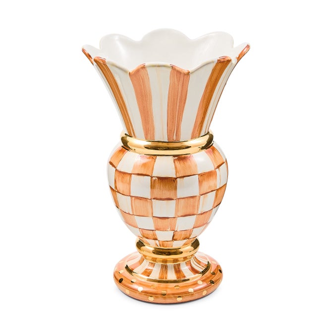 Ginger Check Ceramic Great Vase - {current_domain}