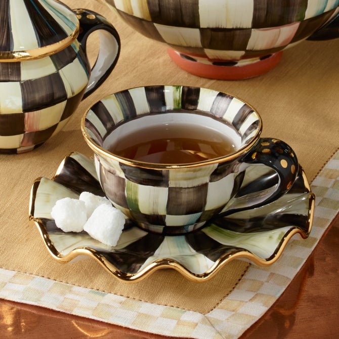 Ceramic Teacup & Saucer - {current_domain}