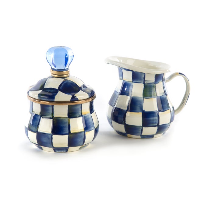 Royal Check Creamer & Sugar Bowl Set - {current_domain}
