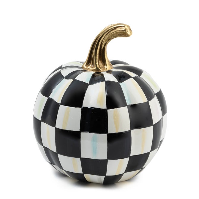 Courtly Check Glossy Mini Pumpkin - {current_domain}