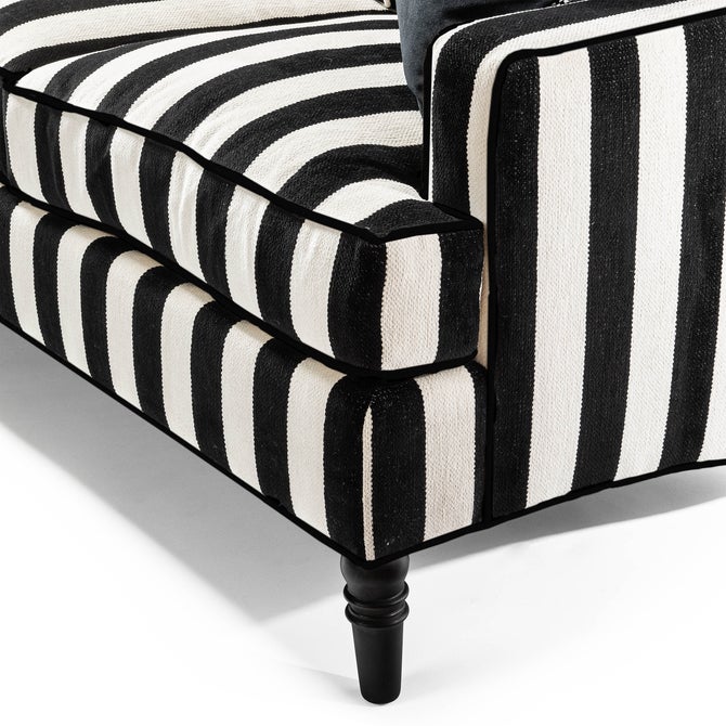 Marquee Black Stripe 2-Piece Left Arm Chaise Sectional - {current_domain}