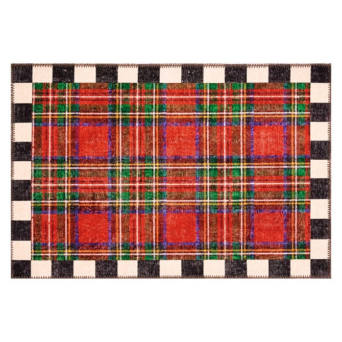 Royal Stewart Tartan Red 2' x 3' Washable Rug - {current_domain}