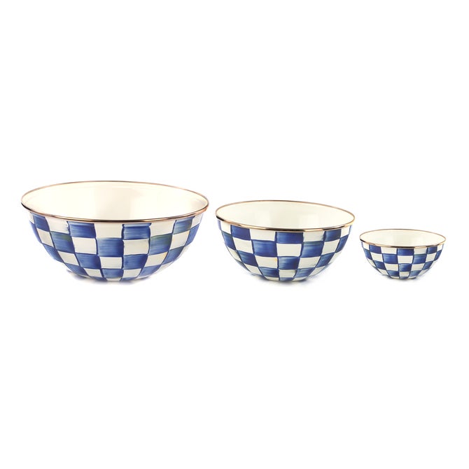 Royal Check Mixing Bowls, Set of 3 - {current_domain}