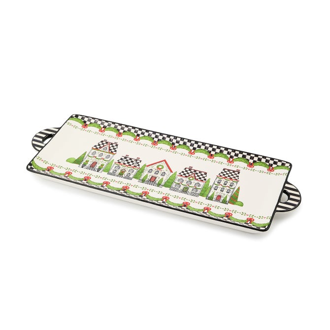 Holly Village Ceramic Rectangular Platter - {current_domain}