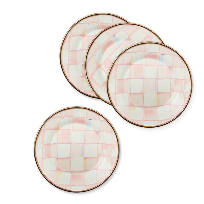 Rosy Check Appetizer Plates, Set of 4 - {current_domain}