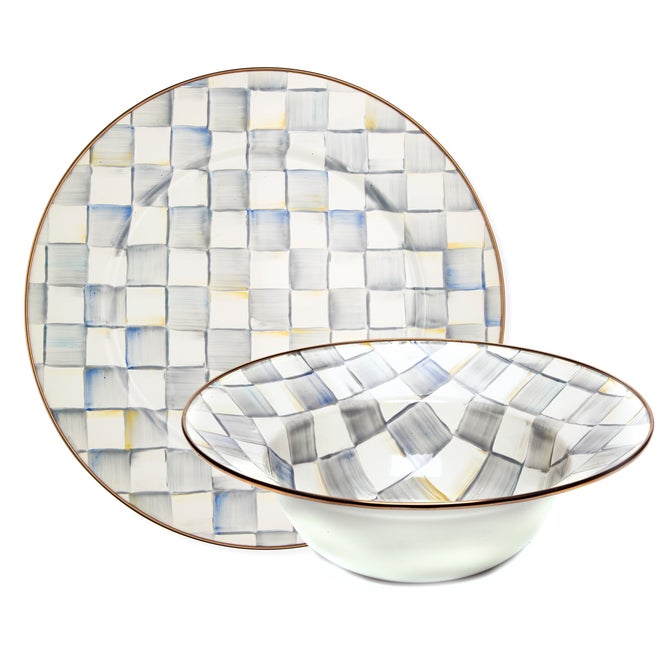 Sterling Check Serving Platter & Bowl Set - {current_domain}