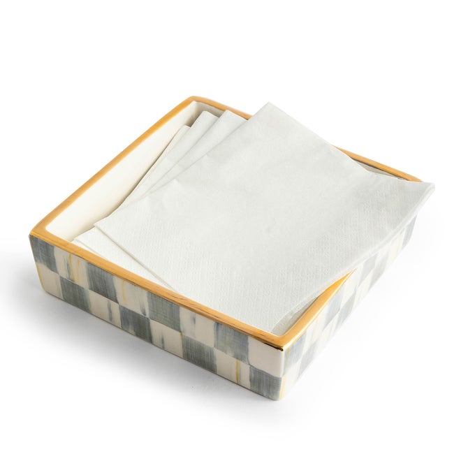 Sterling Check Cocktail Napkin Holder - {current_domain}