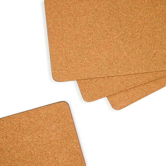 Mocha Check Cork Back Placemats, Set of 4 - {current_domain}