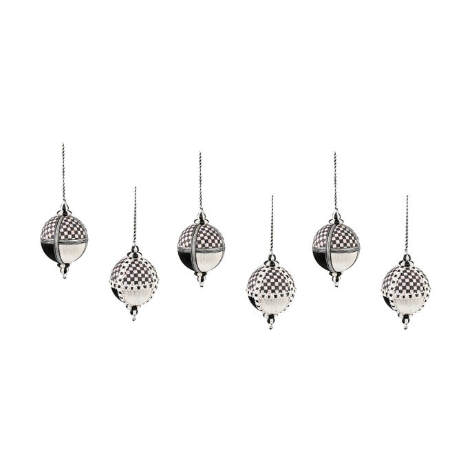 Courtly Patchwork Fabric Ball Ornaments, Set of 6 - {current_domain}