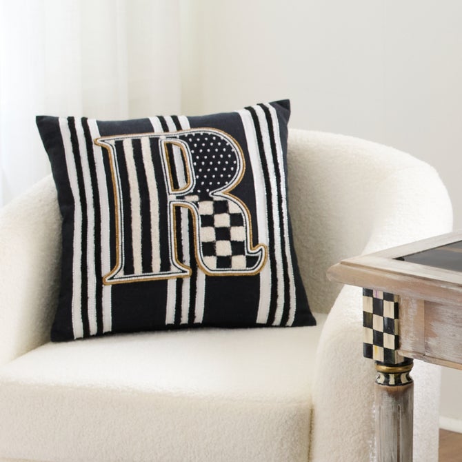 Monogram Throw Pillow - {current_domain}