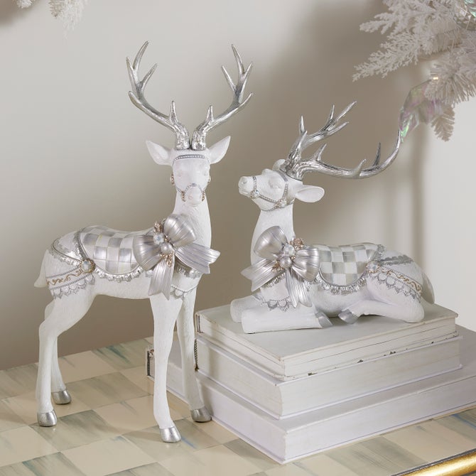 Crystal Palace White Deer Set of 2 - {current_domain}
