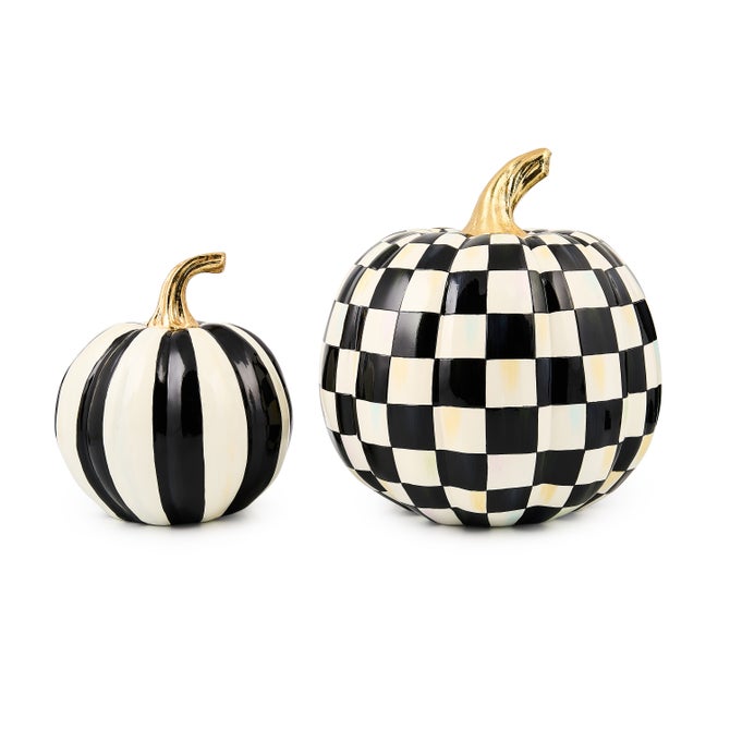 Classic Courtly Stripe Small & Check Medium Pumpkin Set - {current_domain}