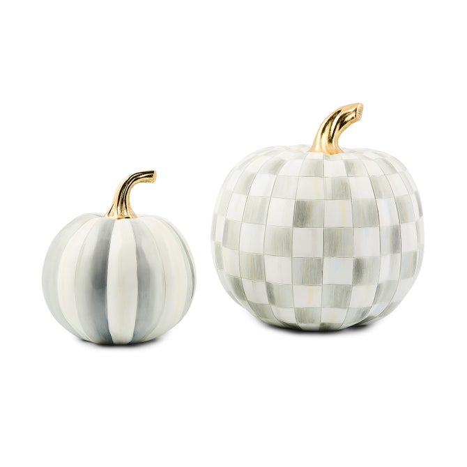 Classic Sterling Stripe Small & Check Medium Pumpkin Set - {current_domain}